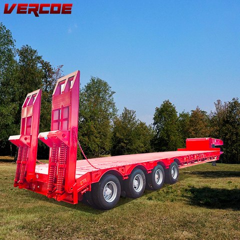 4 Axles 16 Meters Gooseneck Lowbed Semi-Trailer