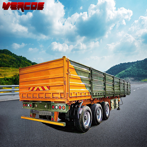 3 Axles Side Wall Cargo Semi Trailer