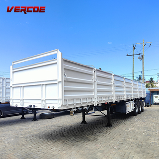 3 Axles 30-80 Tons Fence Cargo Carrier Sidewall Trailer 