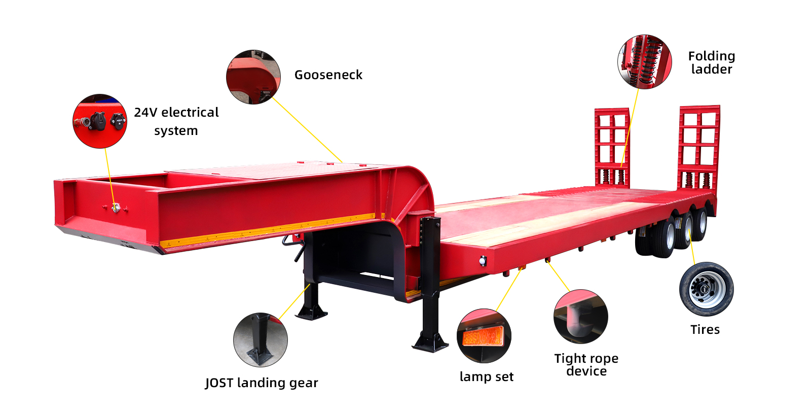 Low Bed Semi Trailer